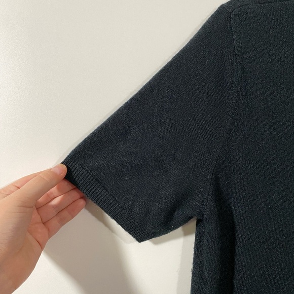 Vintage Liz Baker Short Sleeve Sweater in Black Size Large - Picture 5 of 8